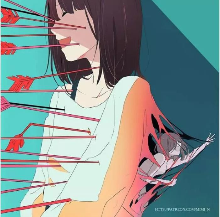 扎心的图片这组扎心的人性插画