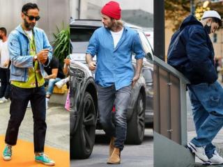 牛仔裤搭配什么鞋男（牛仔裤+运动鞋OR牛仔裤+皮靴）