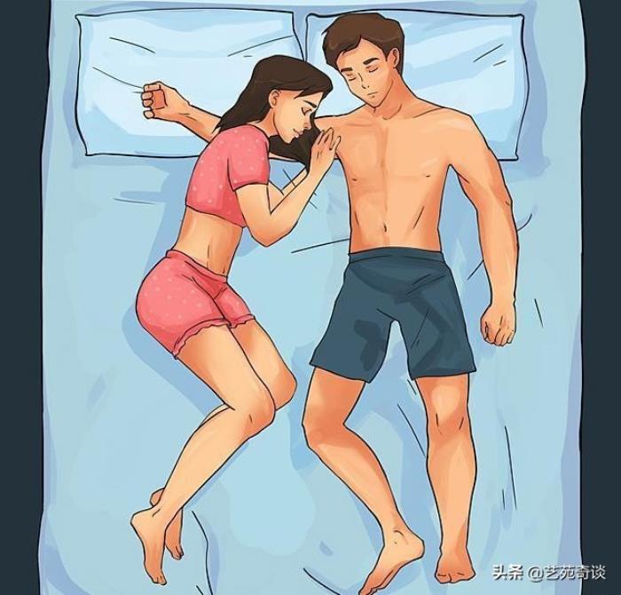 情侣睡觉的姿势动漫图片
