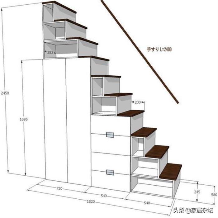 层高4米2跑楼梯设计图片