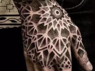 手上纹身图案（纹身素材——手背曼陀罗）