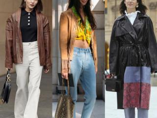 皮衣配什么裤子好看（皮衣+牛仔裤也太帅了）