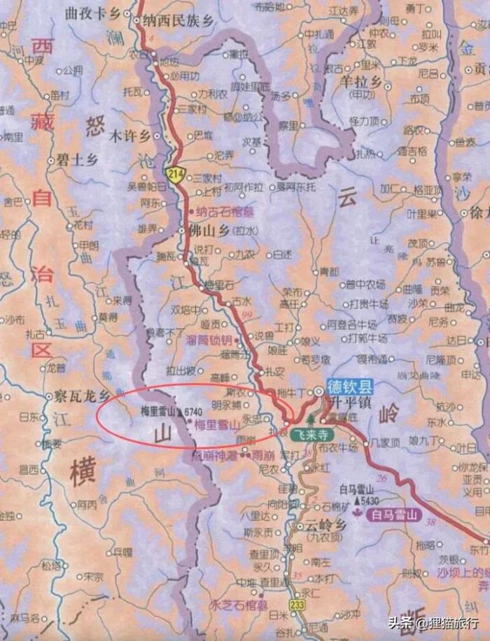 德钦县地图全图高清版图片