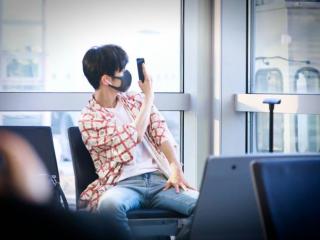 肖战拍的天空照片，#肖战机场拍的照片