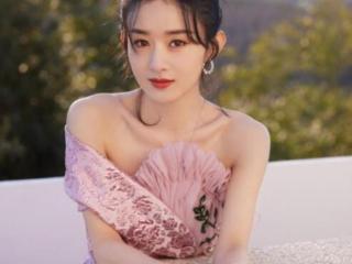 赵丽颖穿粉色裙子照片，赵丽颖粉色公主裙造型曝光