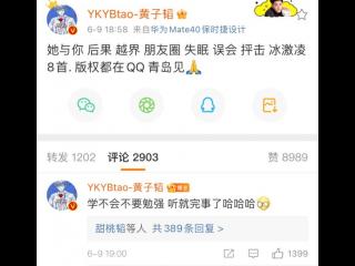 麦田音乐节，黄子韬救场麦田音乐节13日青岛开唱