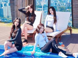 女团宣传照，韩国女团BraveGirls代言泳装品牌拍宣传照